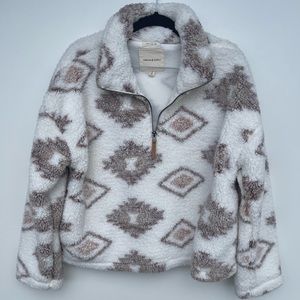 Thread & Supply Aztec Print Sherpa Pullover